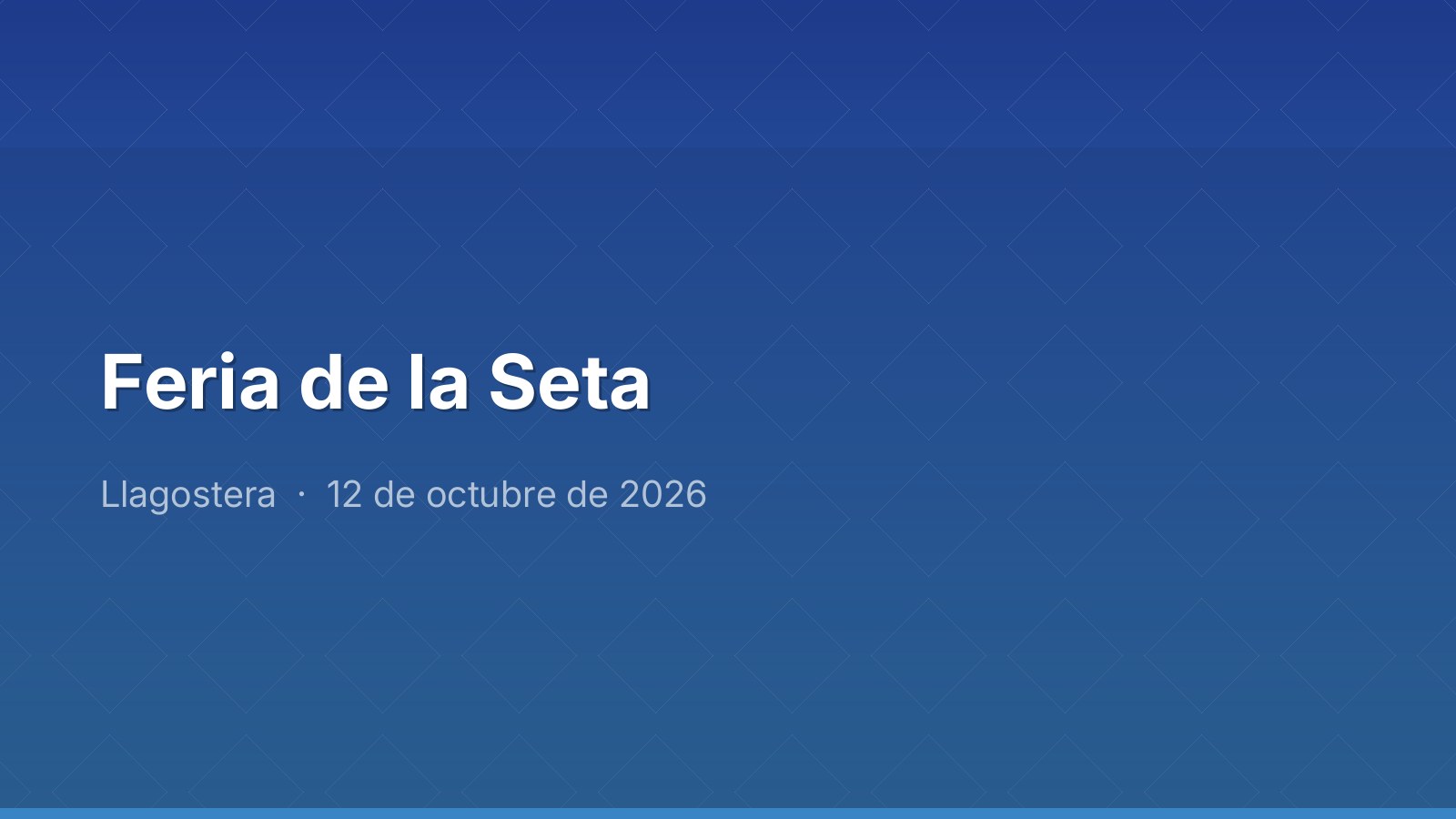 Feria de la Seta