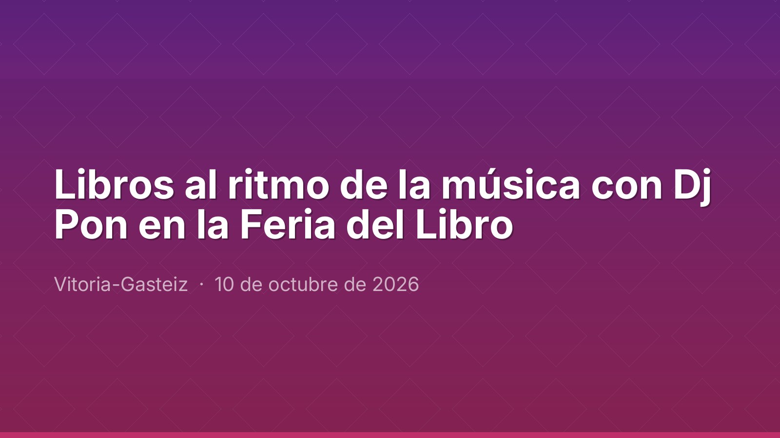 Libros al ritmo de la música con Dj Pon en la Feria del Libro