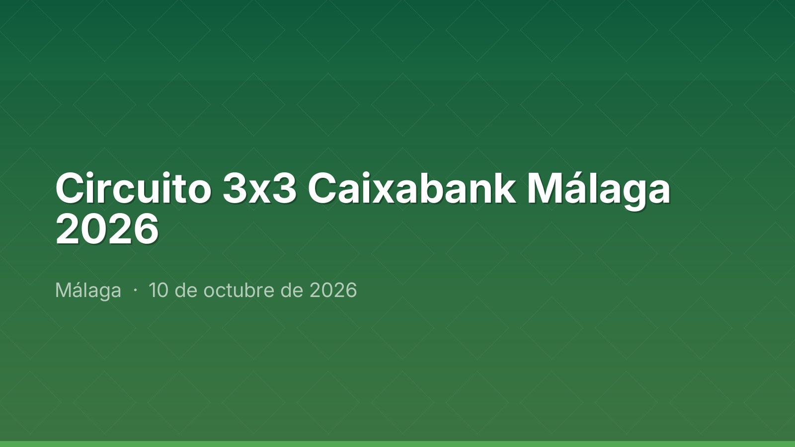 Circuito 3x3 Caixabank Málaga 2026